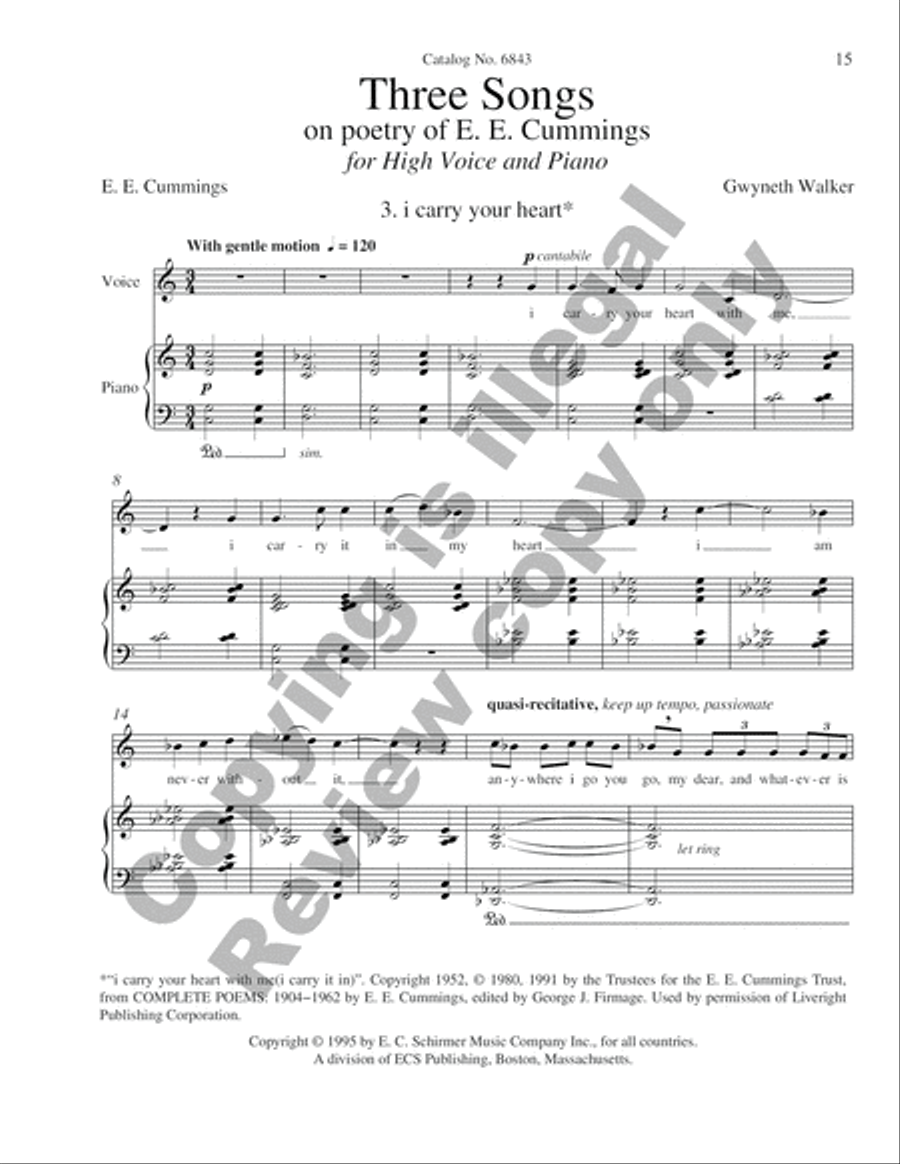Three Songs High Voice scores gallery preview page 13