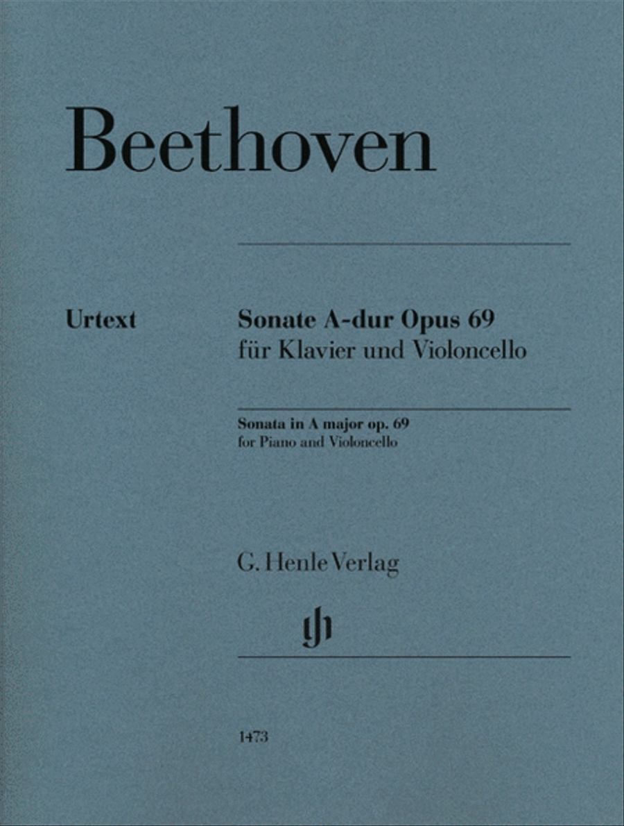 Cello Sonata in A Major, Op. 69 Piano Accompaniment - Sheet Music