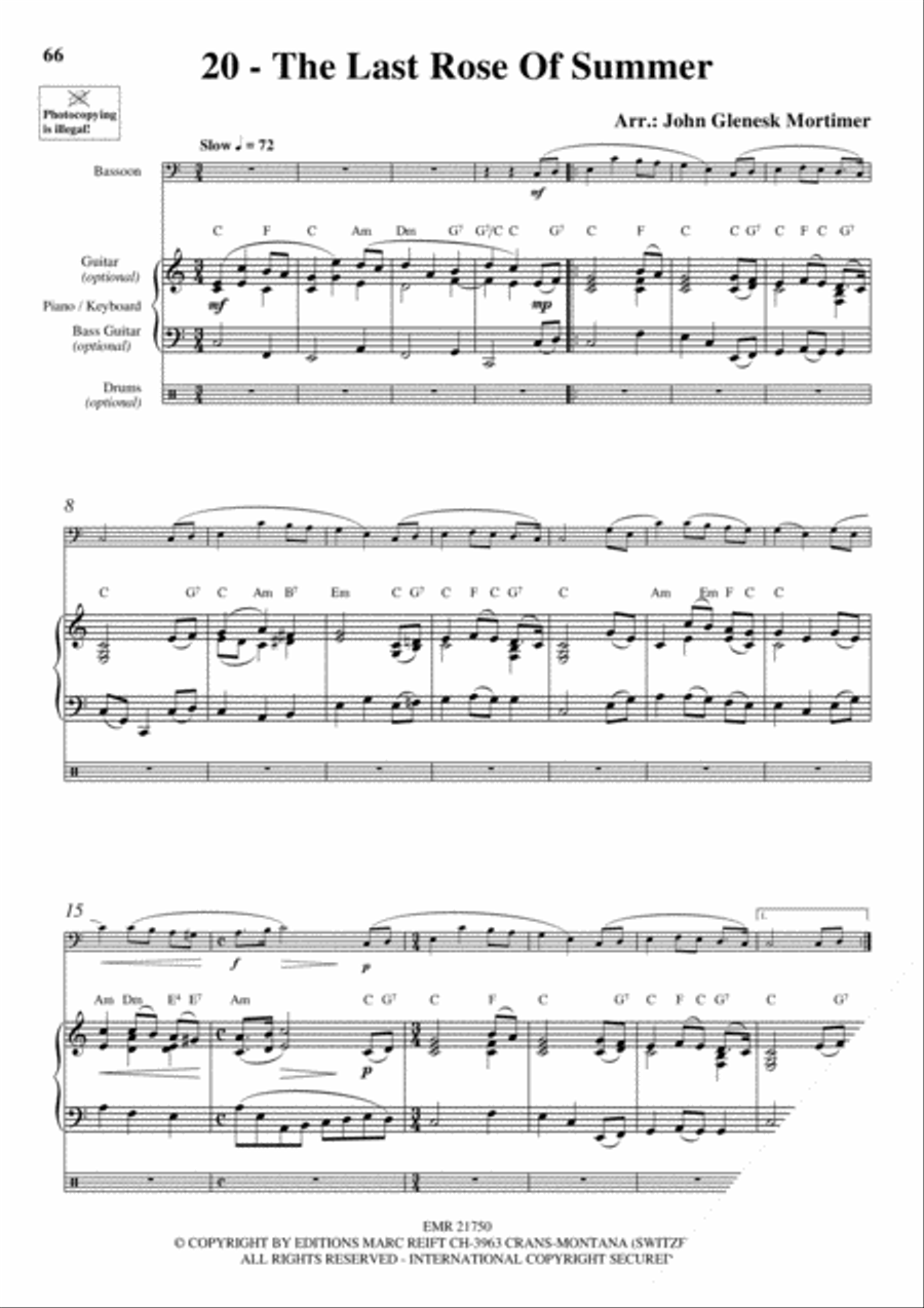 20 Celtic Hits Bassoon Solo scores gallery preview page 22
