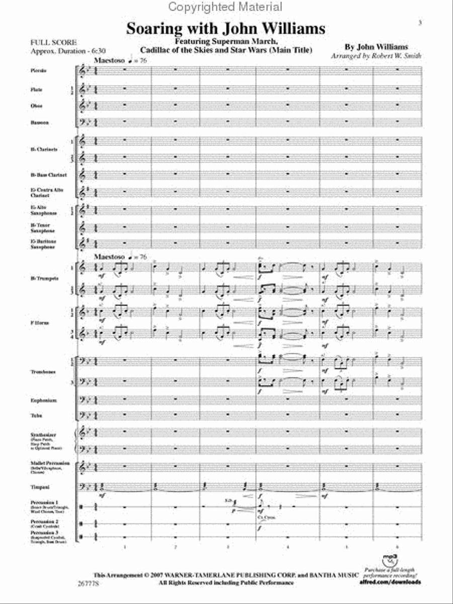 Soaring with John Williams Concert Band scores gallery preview page 2