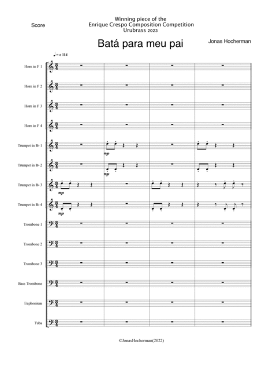 Batá para meu pai Brass Ensemble scores gallery preview page 3