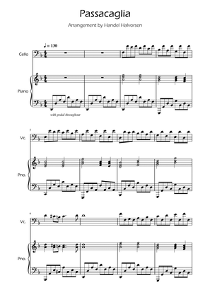 Passacaglia - Handel/Halvorsen - Cello Solo w/ Piano