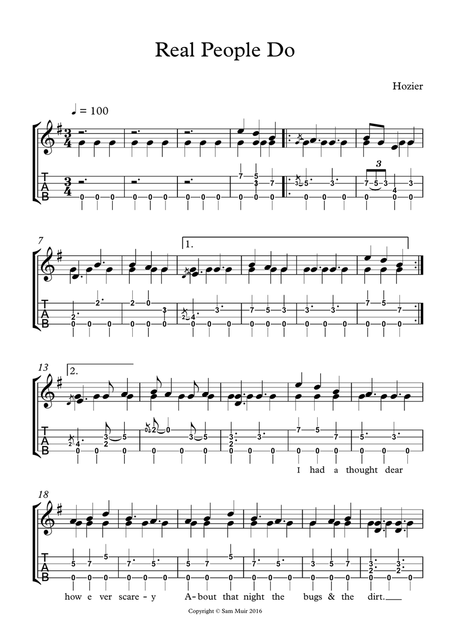 Like Real People Do Ukulele scores gallery preview page 1