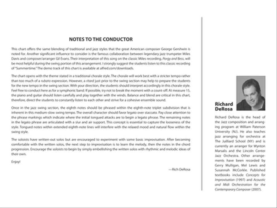 Summertime (score only) Jazz Ensemble scores gallery preview page 18