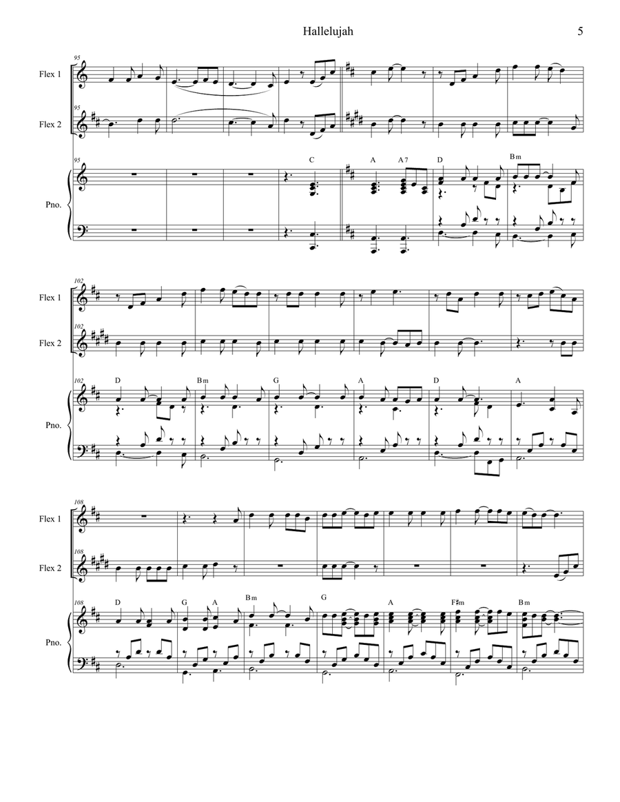 Hallelujah Large Ensemble scores gallery preview page 5