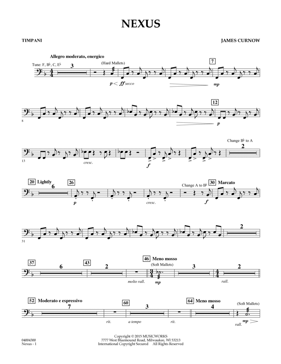 Nexus - Timpani Nexus - Timpani Percussion scores gallery preview page 1