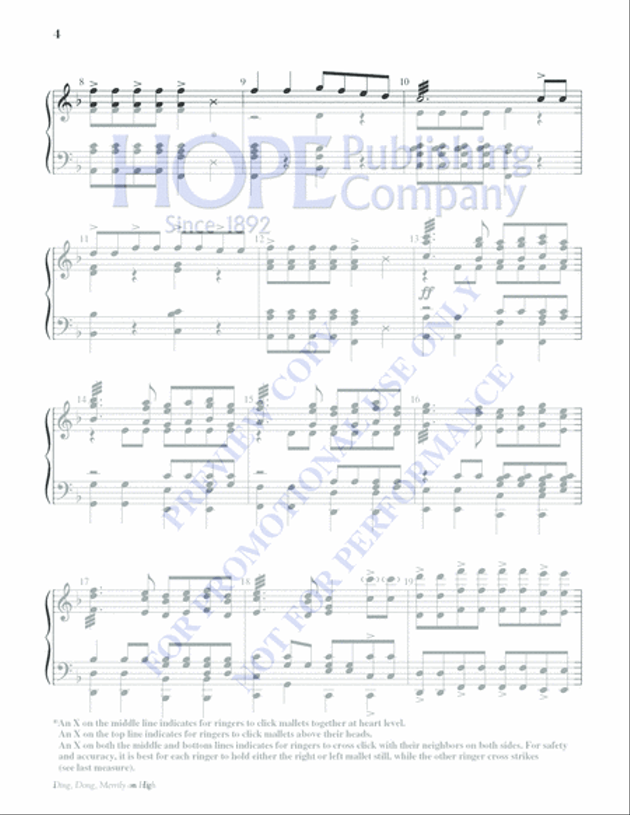 Ding, Dong, Merrily on High 5-Octaves scores gallery preview page 4