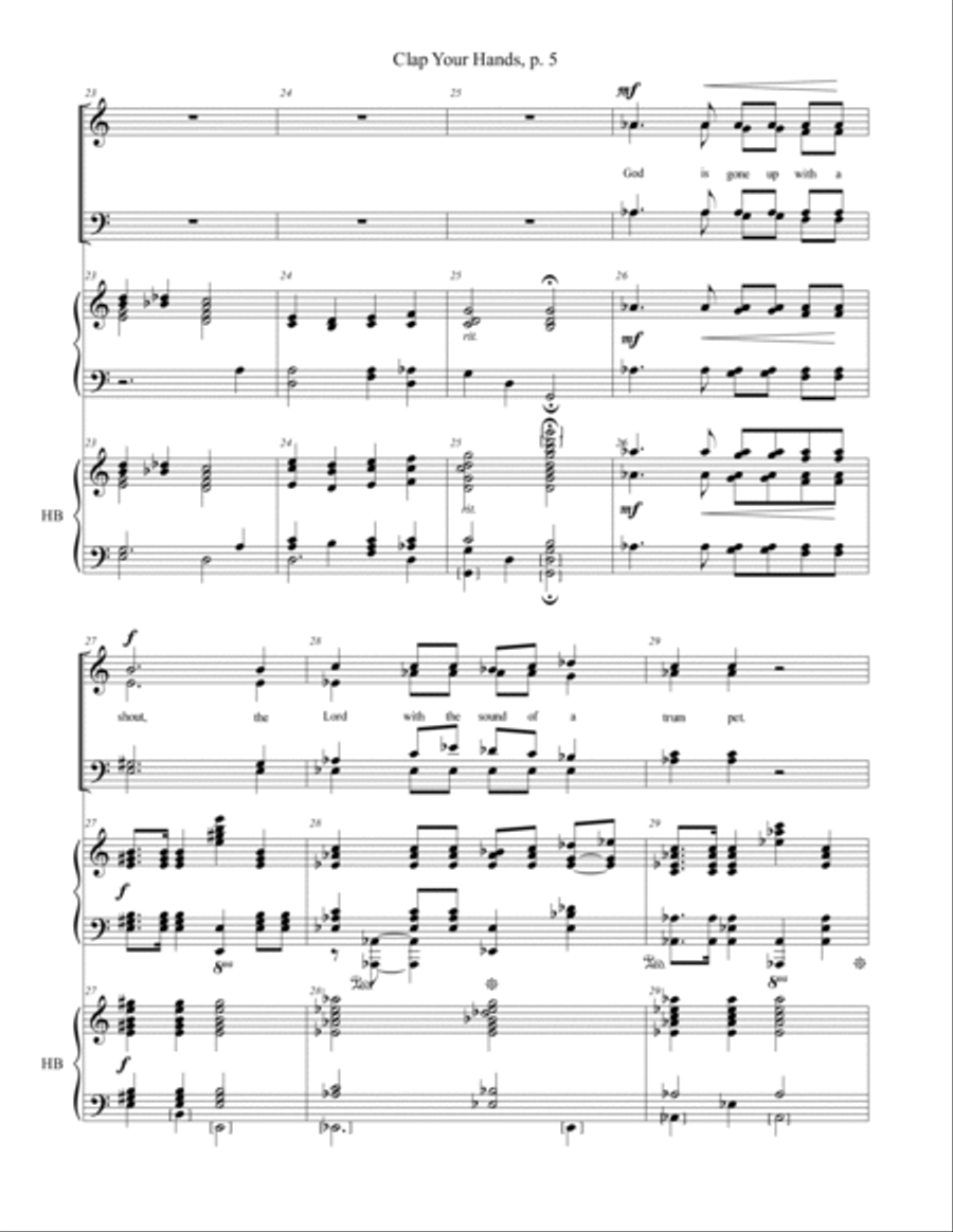 Clap Your Hands 4-Part scores gallery preview page 5