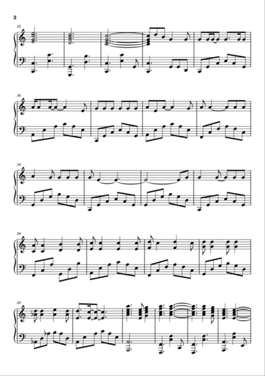 Hallelujah Piano Solo scores gallery preview page 2