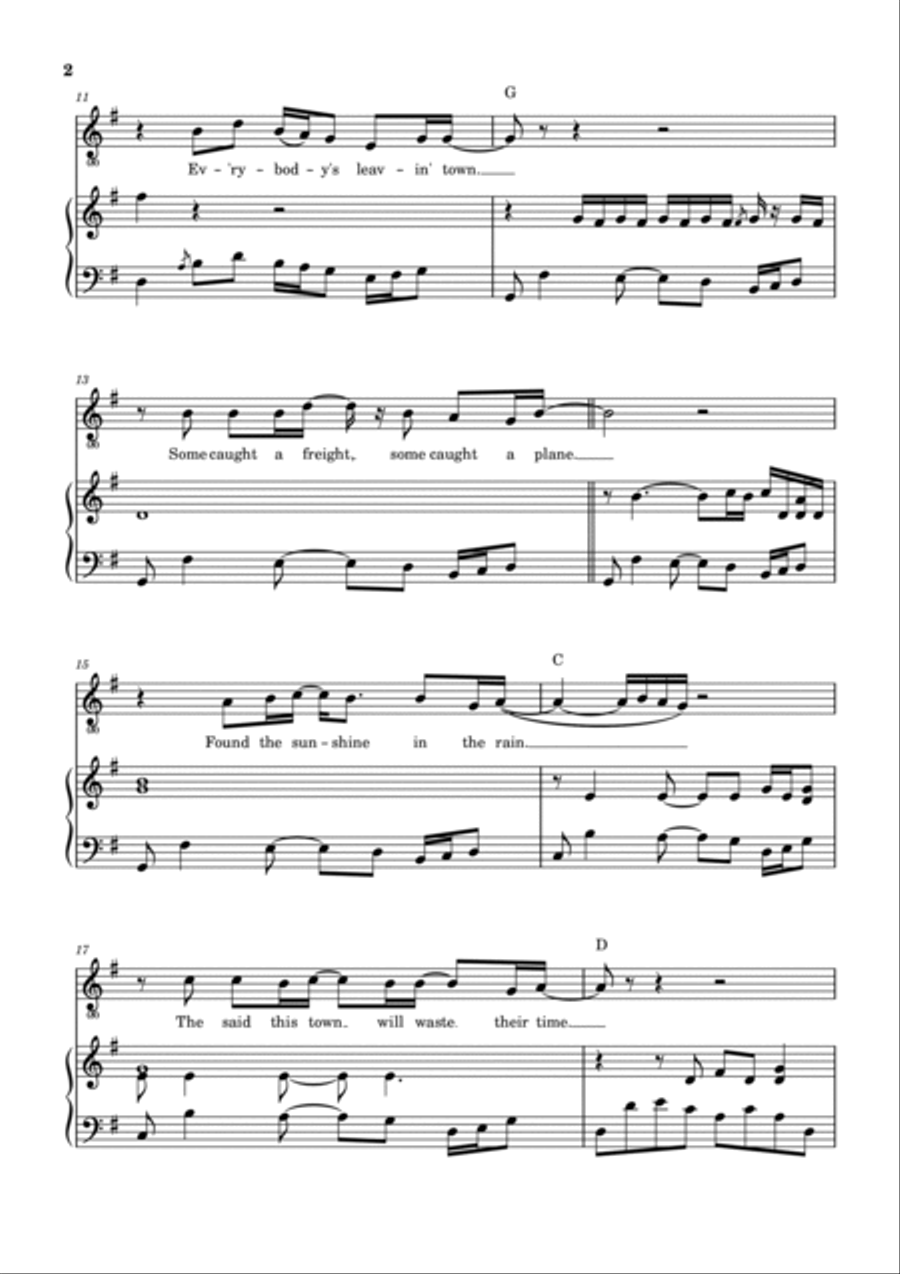 Good Time Charlie's Got The Blues Piano, Vocal, Guitar scores gallery preview page 3