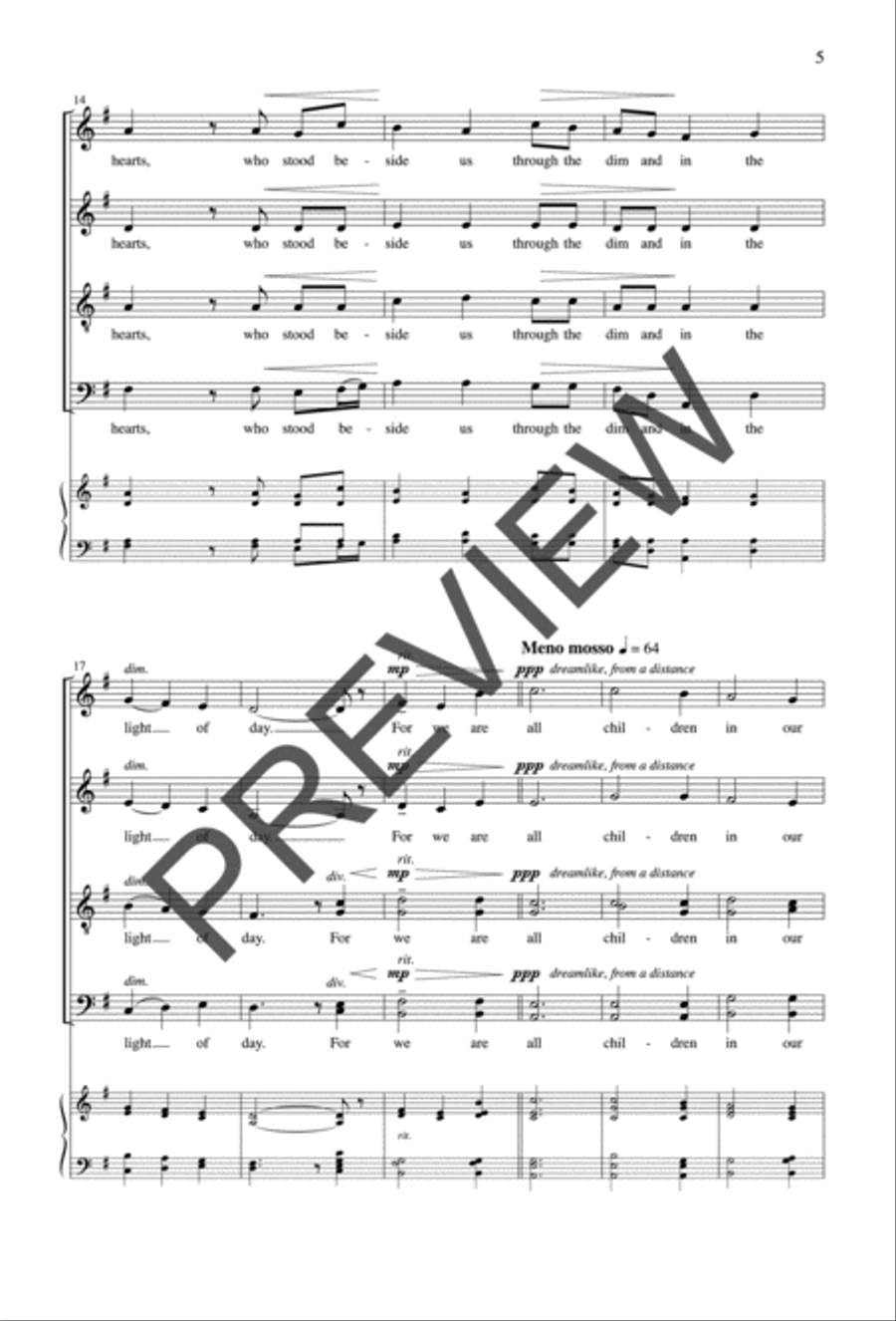 As I Walk the Silent Earth Divisi scores gallery preview page 5