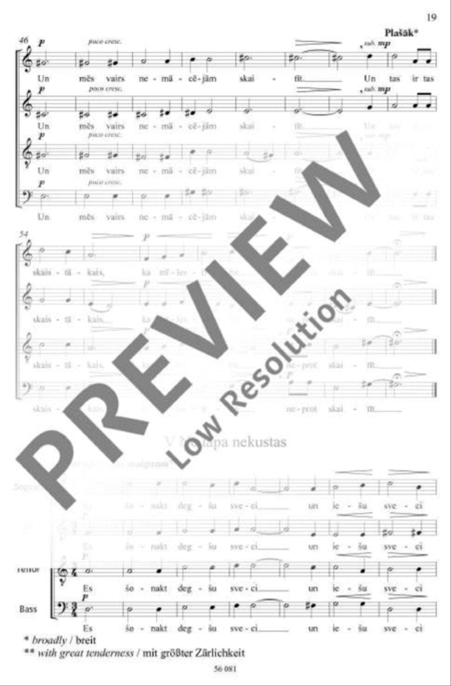 Mīlas dziesmas Mīlas dziesmas A Cappella scores gallery preview page 20