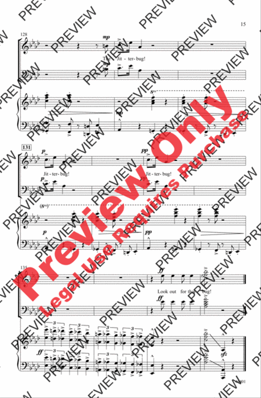 Jitterbug 4-Part scores gallery preview page 15