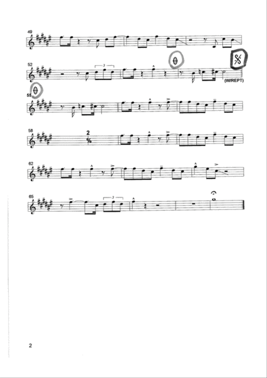 Be-bop-a-lula Be-bop-a-lula Tenor Saxophone scores gallery preview page 2
