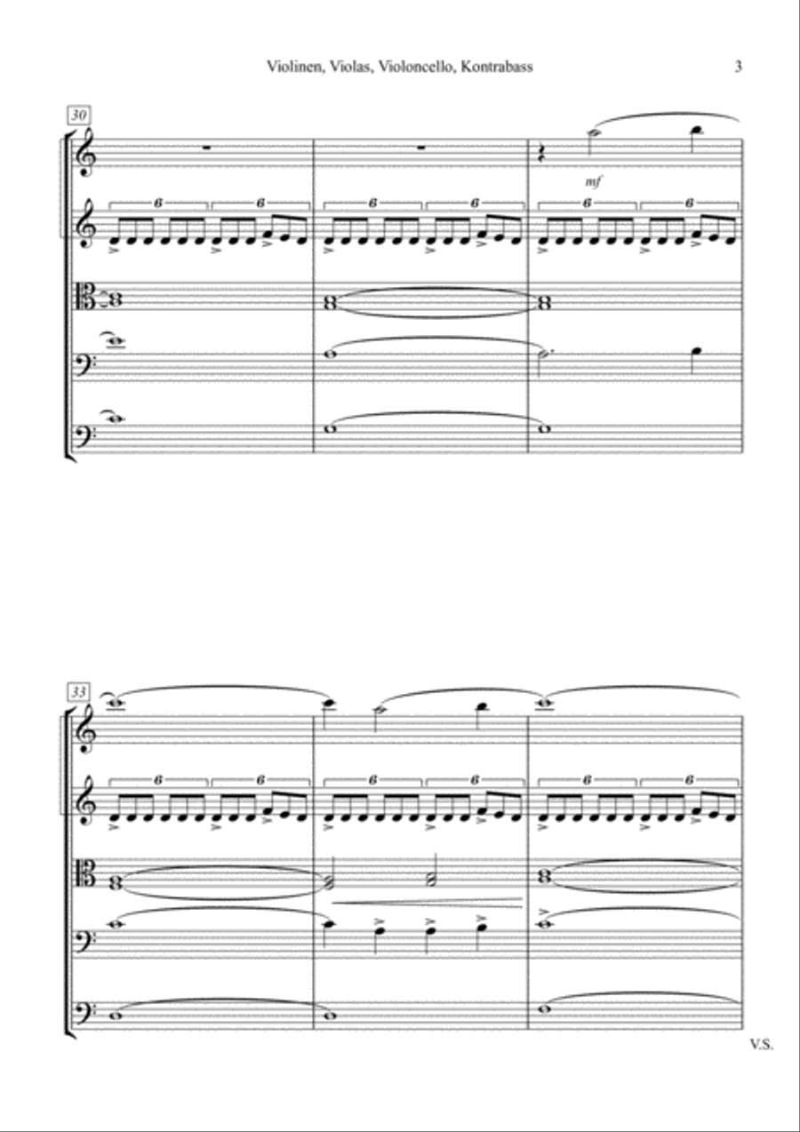 The Tragic Raid of a Sidewinder-Rattlesnake - Strings Section String Quartet scores gallery preview page 3