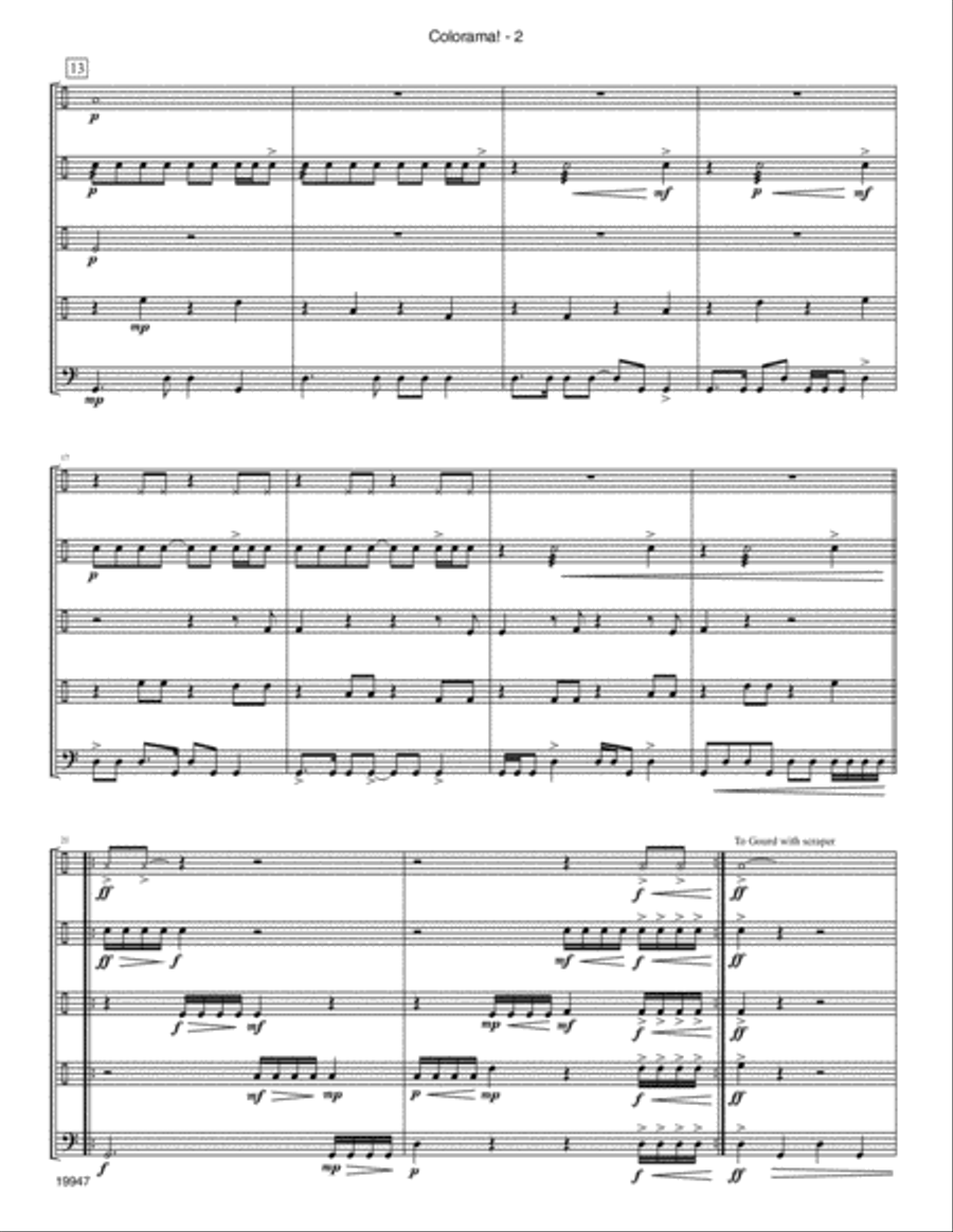 Colorama! (Celebrating The Many Colors Of Percussion Instruments) Snare Drum scores gallery preview page 3