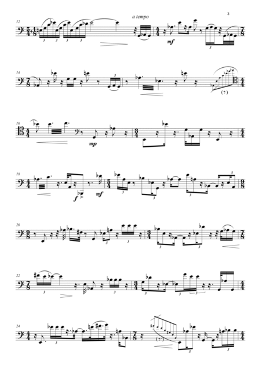 Giuseppe Colardo: DUE PEZZI (ES 957) Trombone Solo scores gallery preview page 4