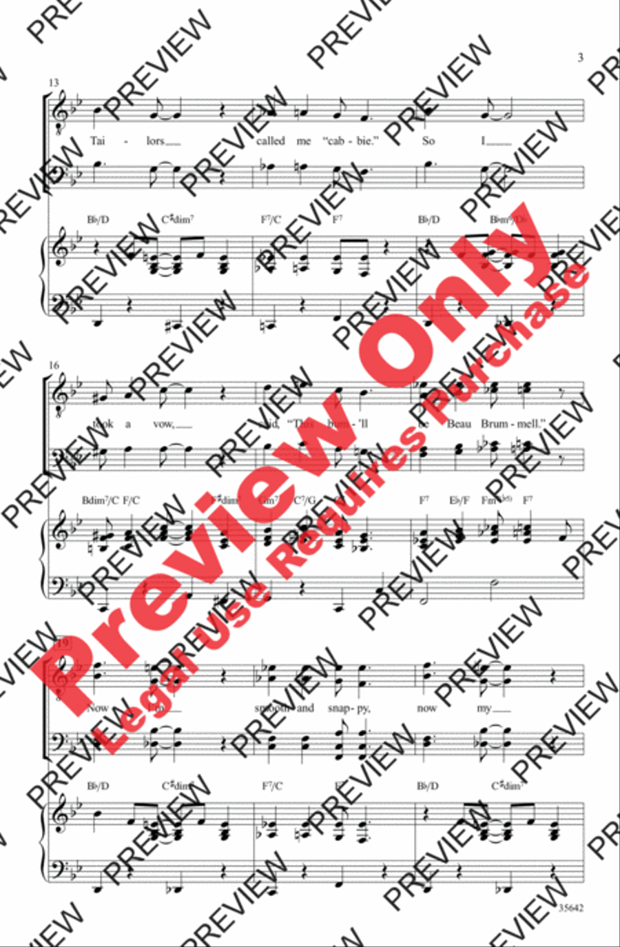 All I Need Is the Girl Men's Choir scores gallery preview page 3