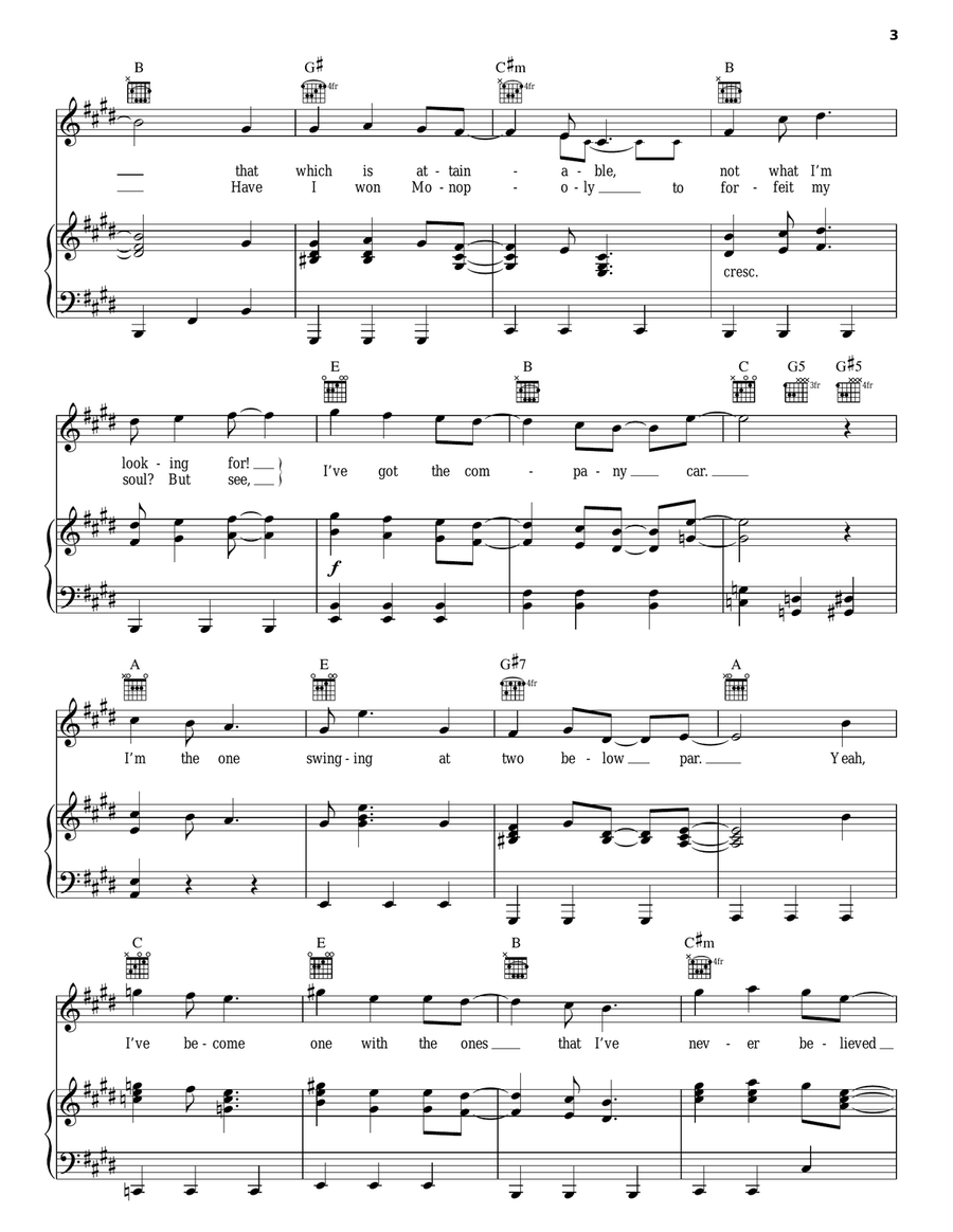 Company Car Company Car Piano, Vocal, Guitar scores gallery preview page 3