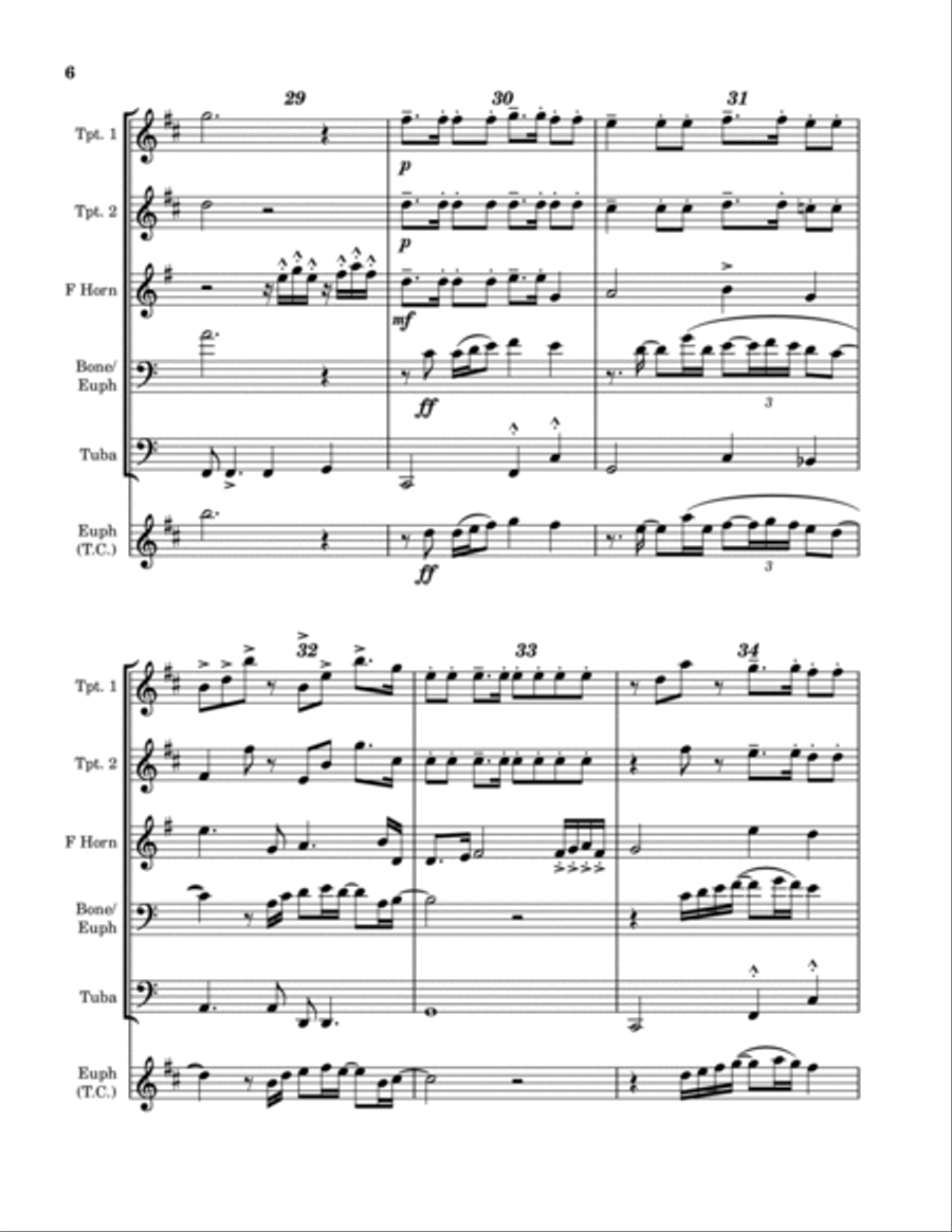 Too Old To Rock 'n Roll (too Young To Die) Euphonium scores gallery preview page 6