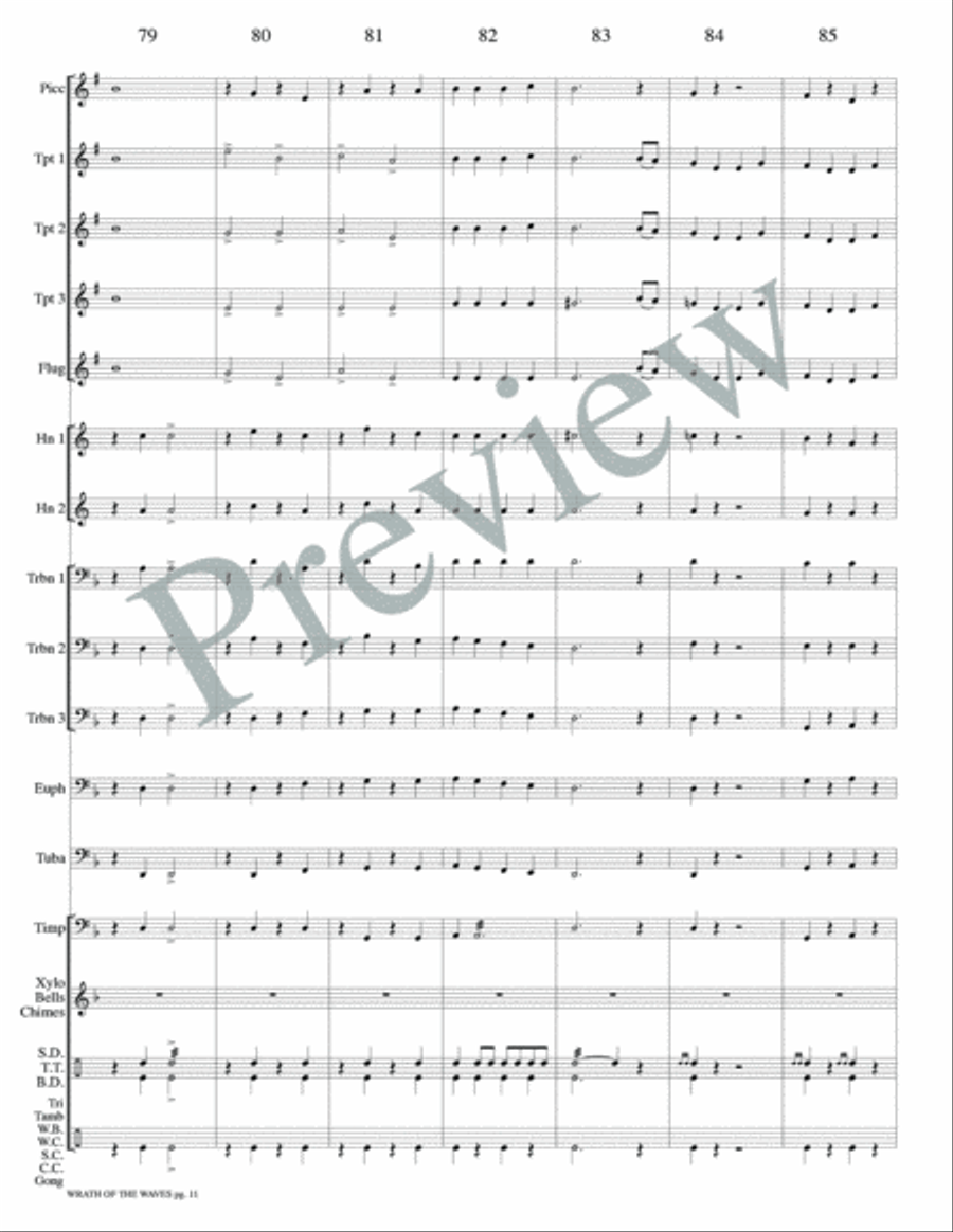 Wrath of the Waves Small Ensemble scores gallery preview page 13