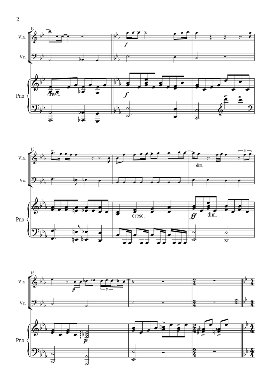 Bohemian Rhapsody Bohemian Rhapsody Piano Trio scores gallery preview page 2