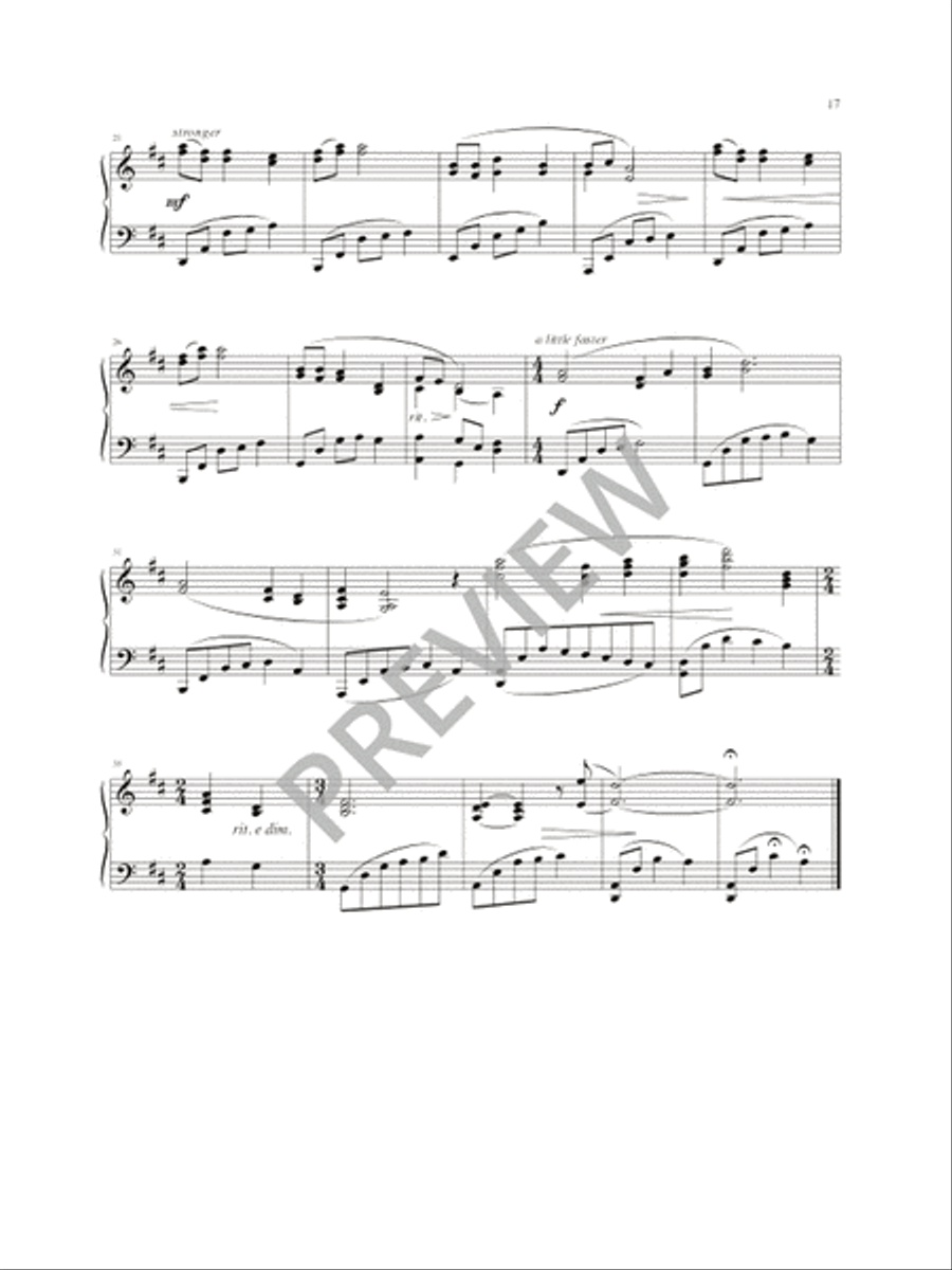 Fourteen American Spirituals and Hymns Piano Solo scores gallery preview page 19