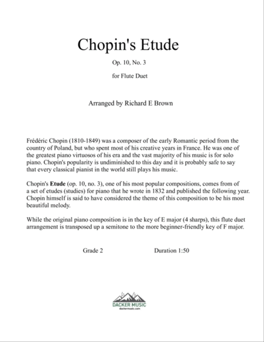 Chopin's Etude - Flute Duet Flute Duet scores gallery preview page 2