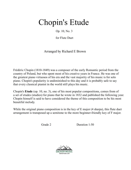 Chopin's Etude - Flute Duet image number null