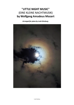 Book cover for "Little Night Music" by W.A. Mozart, easy piano version
