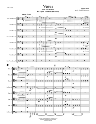Venus from "The Planets" for 8-part Trombone Ensemble Choir