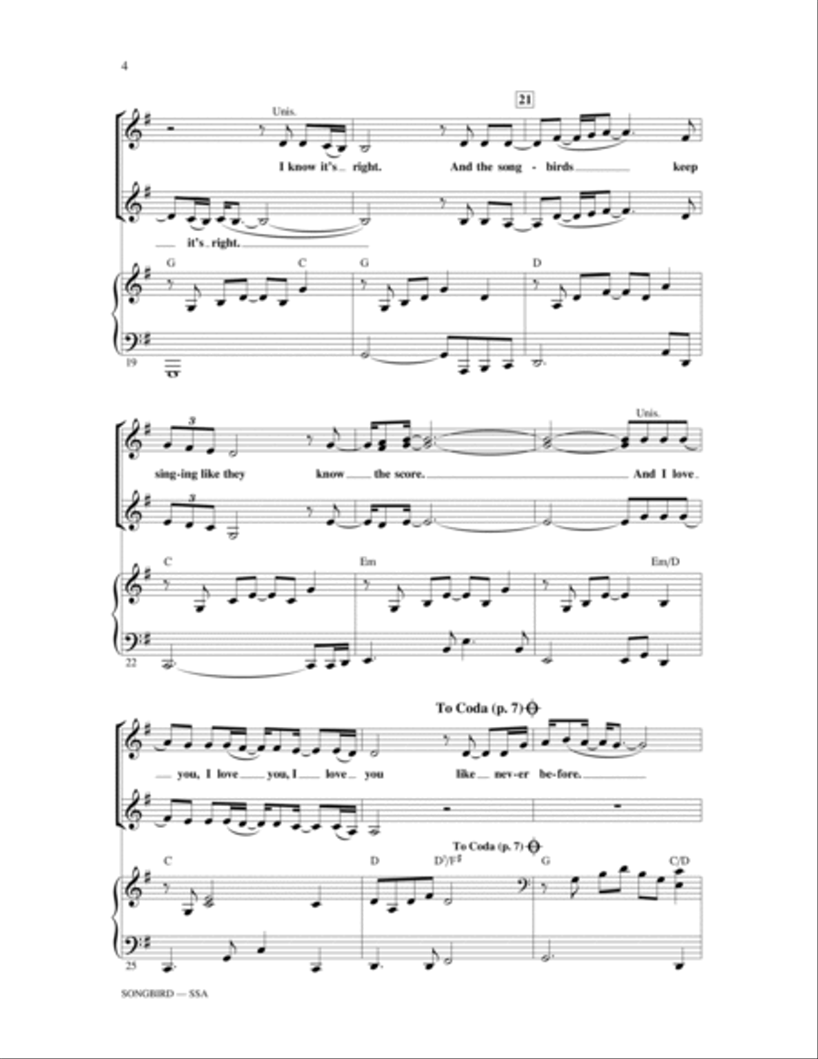 Songbird SSA scores gallery preview page 3