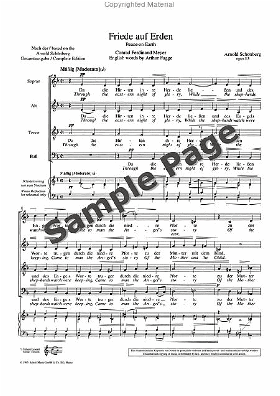 Friede auf Erden, Op. 13 Divisi scores gallery preview page 6