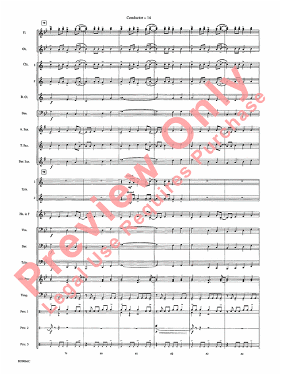 Hymnsong Variants Hymnsong Variants Concert Band scores gallery preview page 17