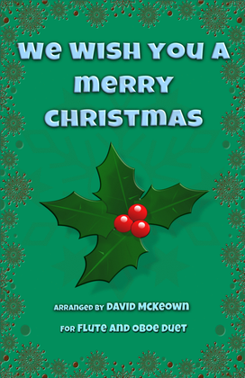 Book cover for We Wish You a Merry Christmas, Jazz Style, for Flute and Oboe Duet