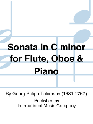 Book cover for Sonata In C Minor For Flute, Oboe & Piano Or Two Violins & Piano (With Cello Ad Lib.)