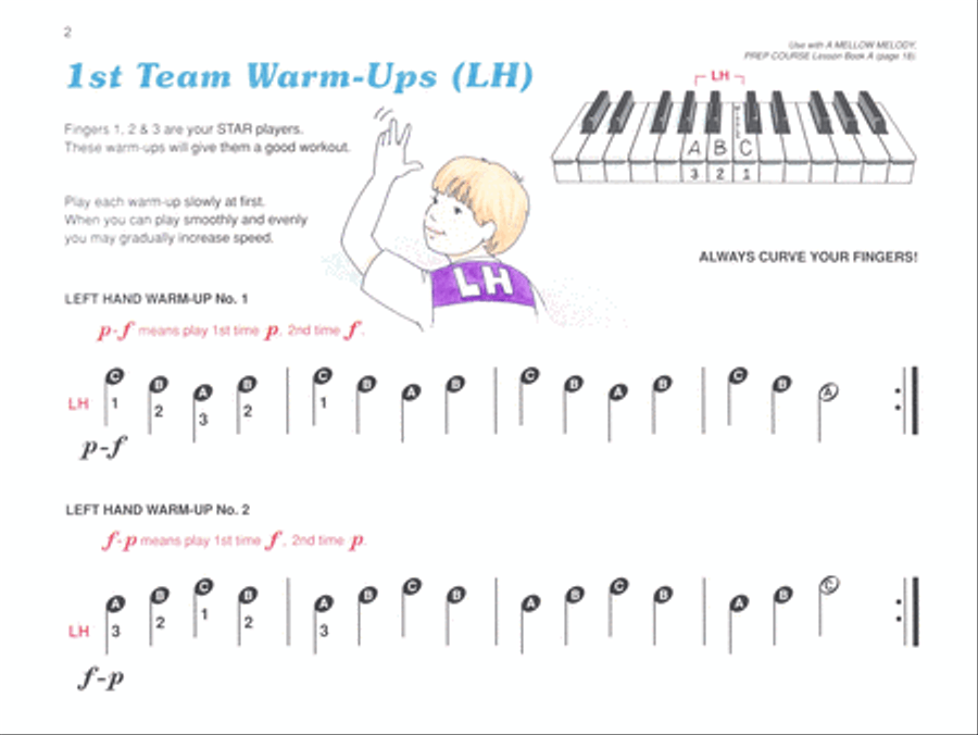 Alfred's Basic Piano Prep Course Technic, Book A Piano Method scores gallery preview page 2