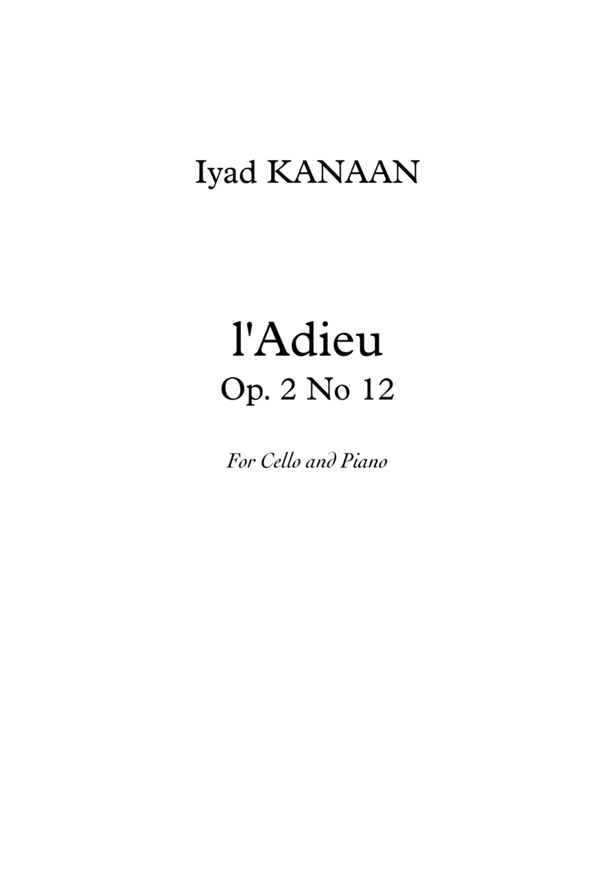 l'Adieu l'Adieu Chamber Music scores gallery preview page 1