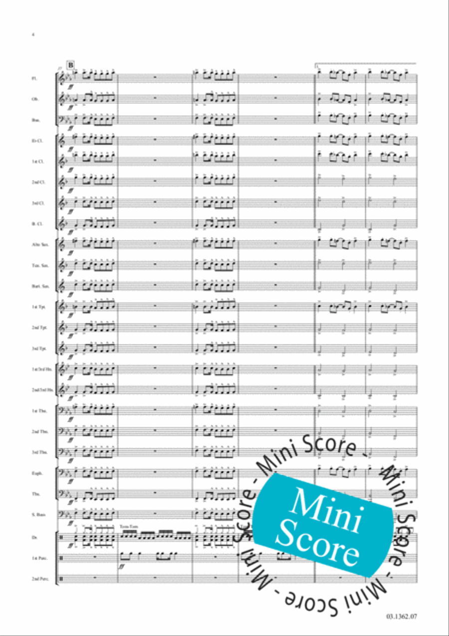 Fascinating Drums / Pavane In Blue Concert Band scores gallery preview page 10