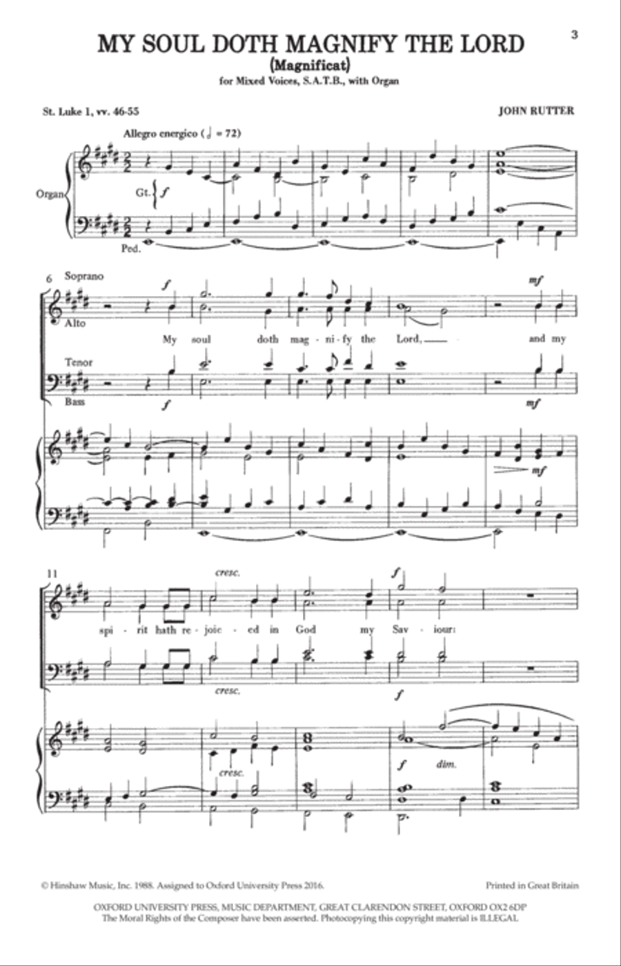 My soul doth magnify the Lord (Magnificat) 4-Part scores gallery preview page 3