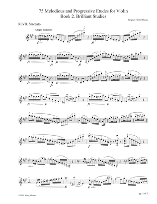 Mazas 75 Melodious & Progressive Etudes for Violin Book 2, No. 47
