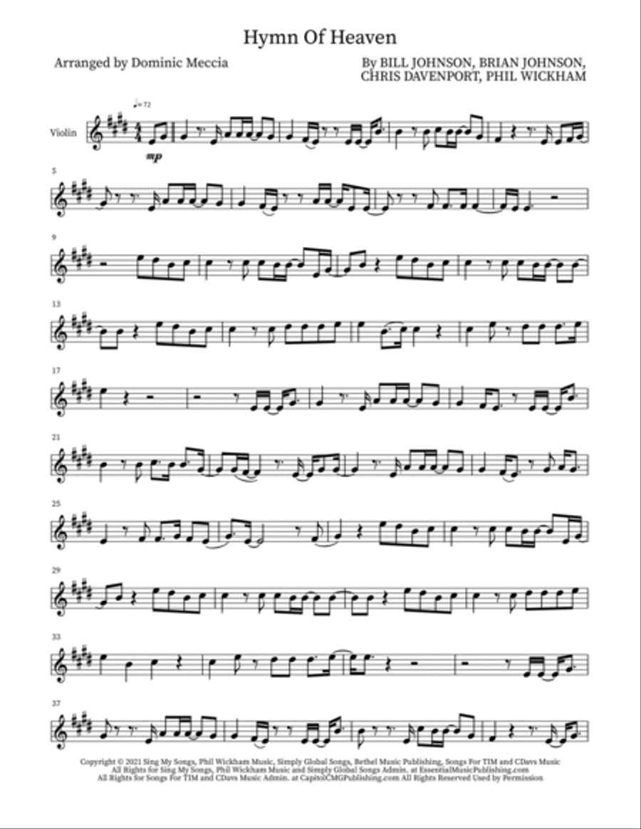 Hymn Of Heaven Hymn Of Heaven String Duet scores gallery preview page 5