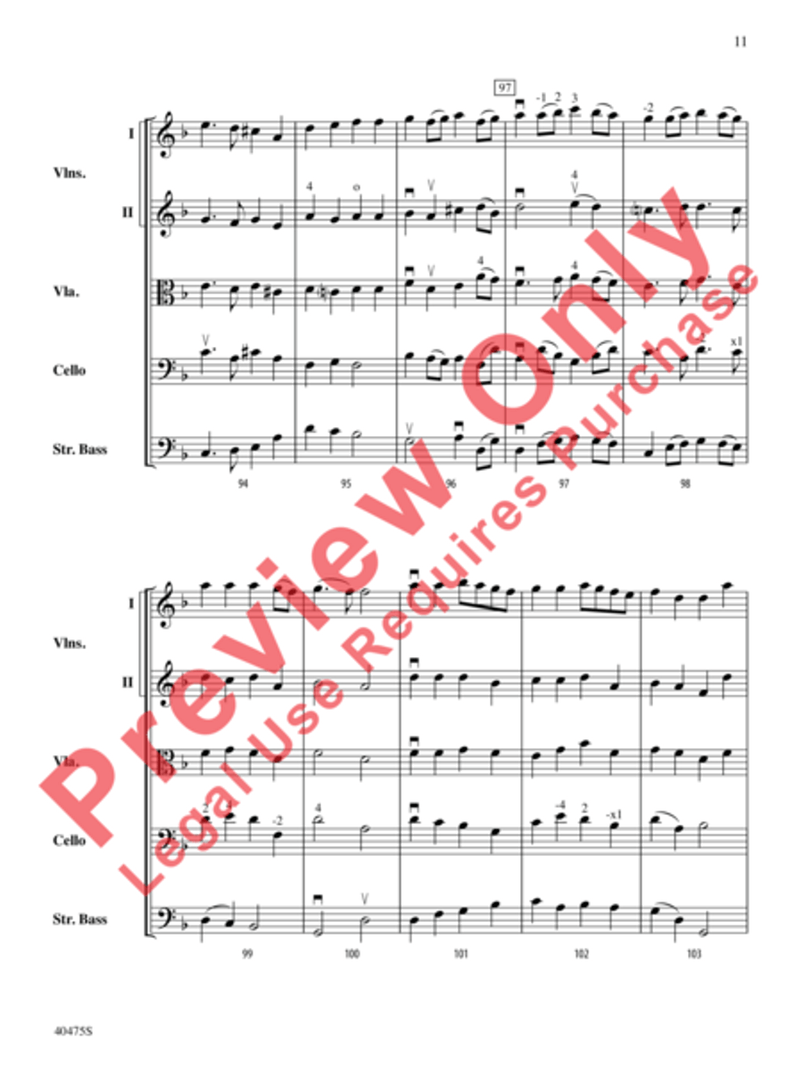 Dove's Vagary String Orchestra scores gallery preview page 12