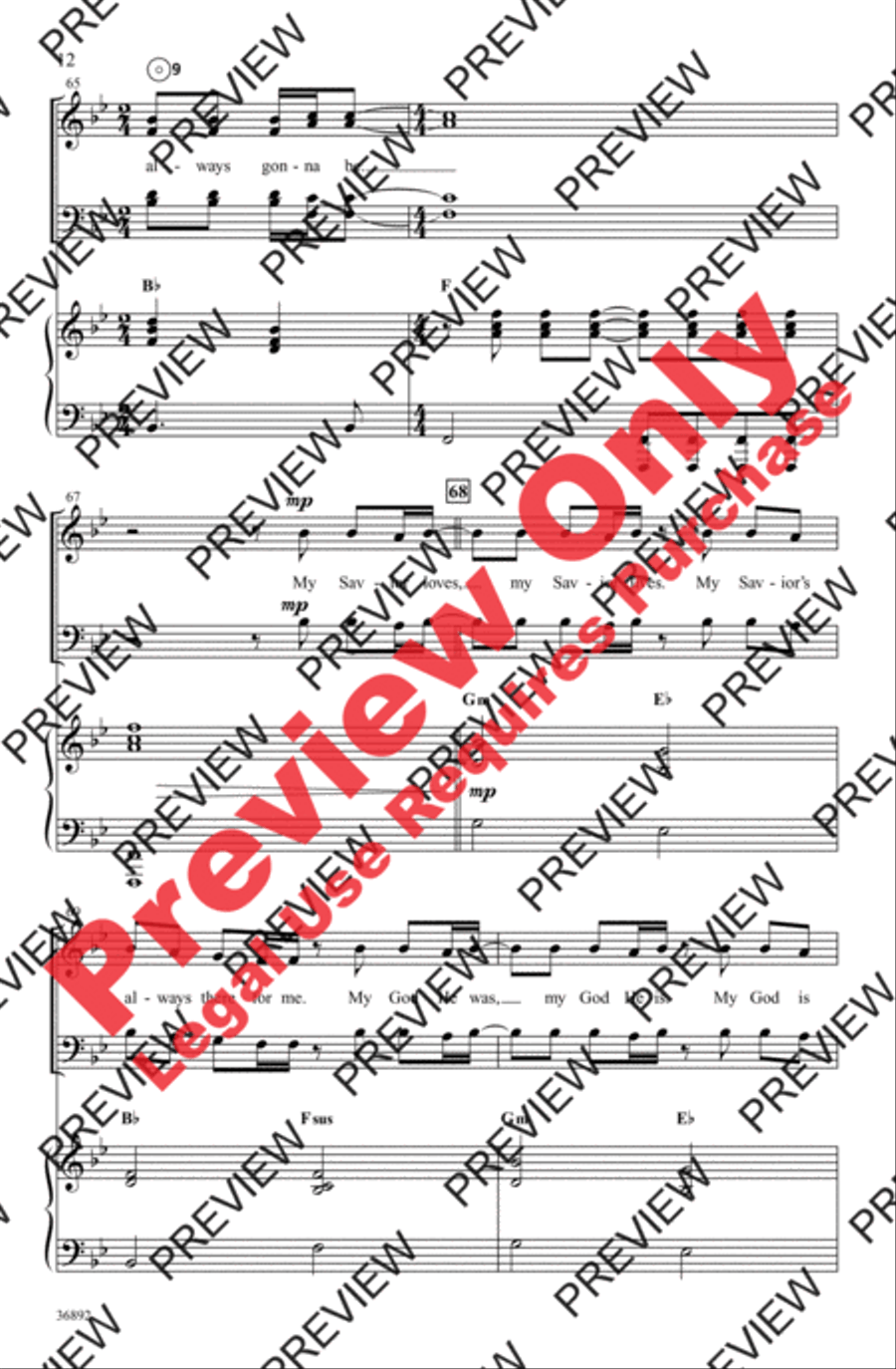 My Savior, My God 4-Part scores gallery preview page 12