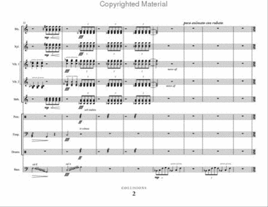 Collisions Collisions Percussion Ensemble scores gallery preview page 3