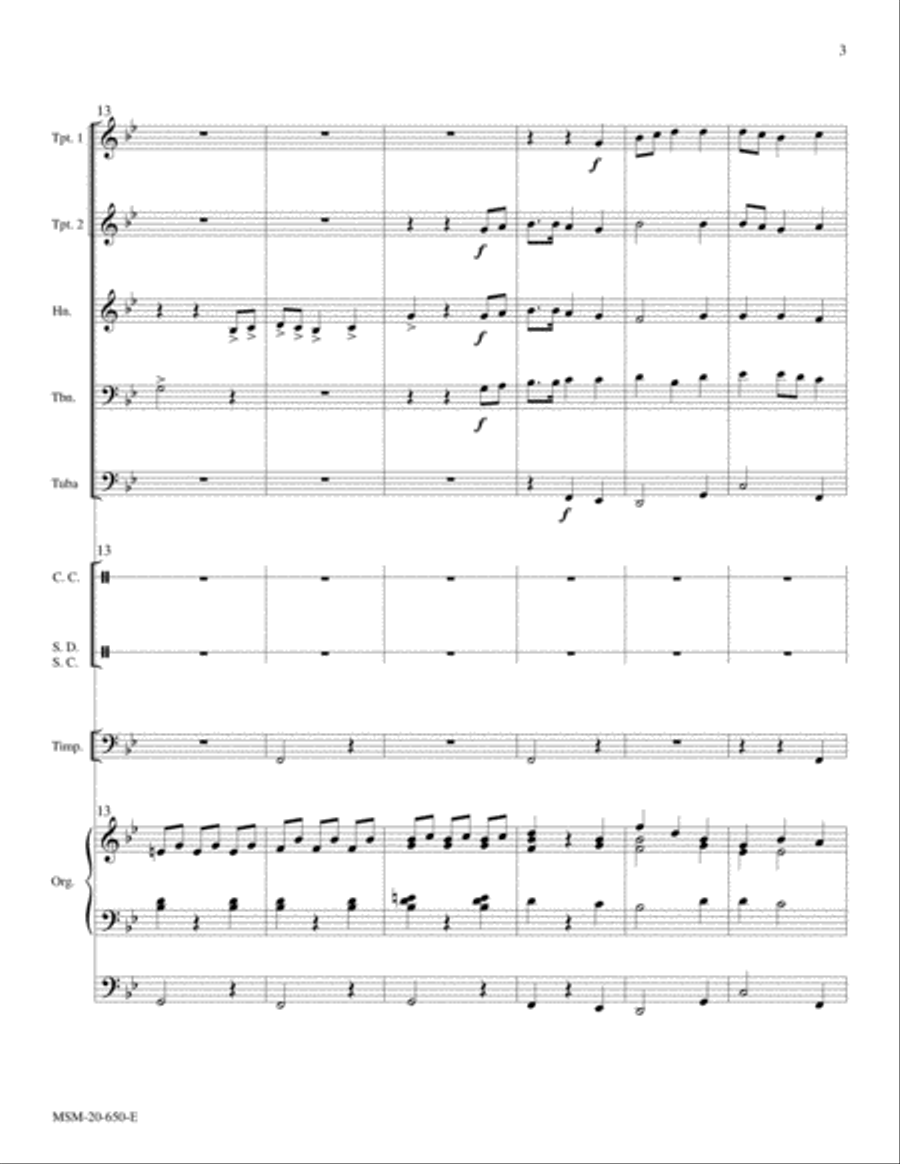Fanfare On Thaxted Organ scores gallery preview page 3