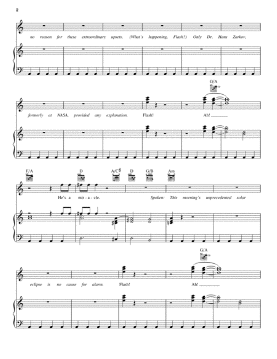 Flash's Theme (Flash) Piano, Vocal, Guitar scores gallery preview page 2