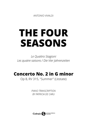 Book cover for The Four Seasons - Summer (Piano Transcription) - Advanced piano