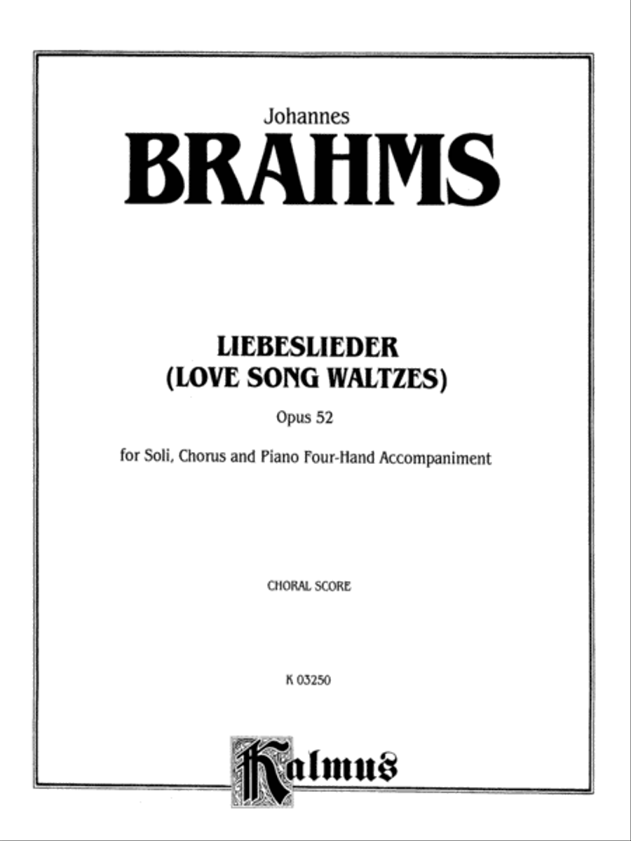 Love Song Waltzes (Liebeslieder Waltzes), Op. 52 4-Part scores gallery preview page 2