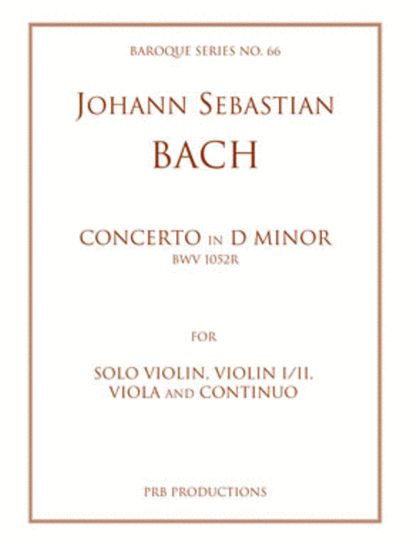 Concerto in D minor, BWV 1052R
